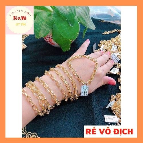 ✶Lắc tay xích nam nữ cao cấp mạ vàng 18k chuẩn như ảnh chụp