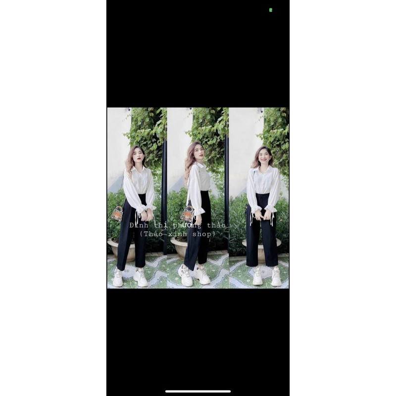 Áo sơ mi tay bồng đan nơ sau lưng siêu xinh[Hàng loại 1]QNX8 | BigBuy360 - bigbuy360.vn