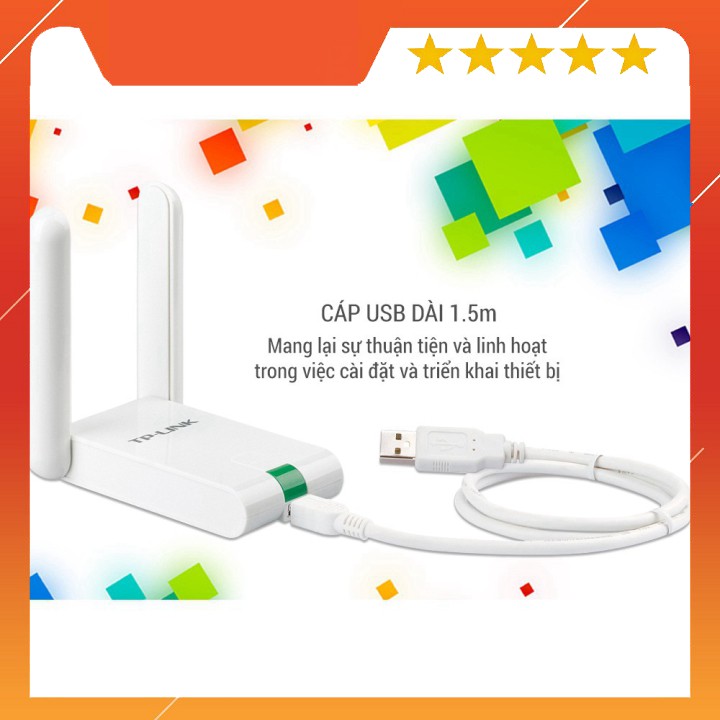 XẢ KHO - BÁN VỐN XẢ KHO -  Thiết Bị Thu Wifi Tplink 822 2 Anten 300Mbps BTC01 KJGHFUROT9578