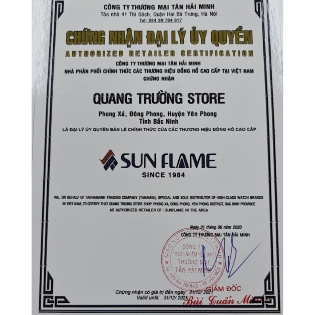 [CHÍNH HÃNG] Đồng hồ Nữ SUNFLAME MJL-D15-REH Bảo hành 5 năm Tặng Kèm Dây Da Trị giá 150k