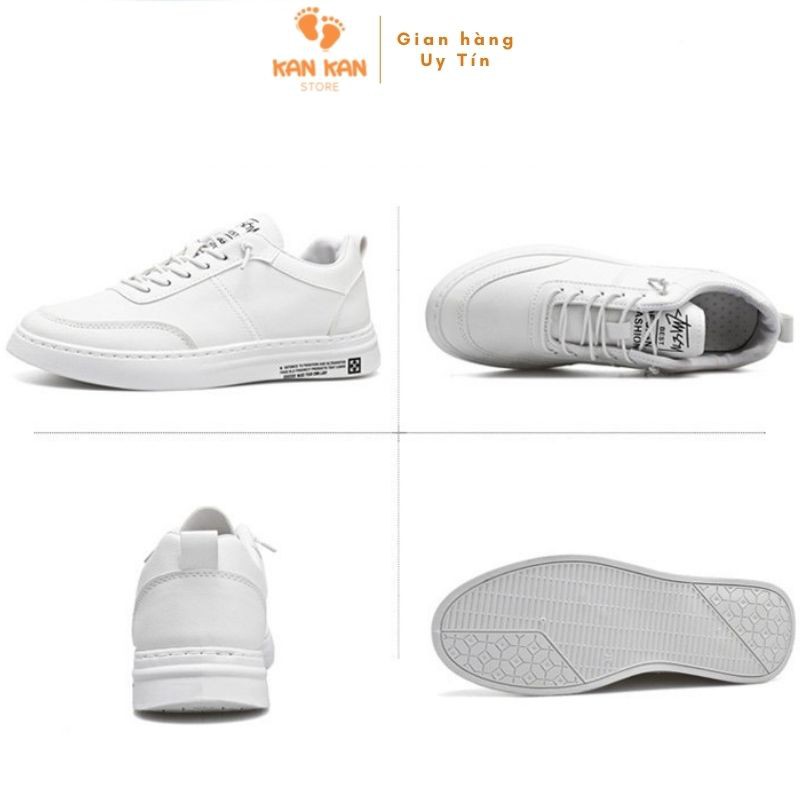 Giày Sneaker Nam KA036 Giầy Thể Thao Thời Trang Nhẹ Êm Trắng Cổ Thấp Size 39,40,41,42,43 Hot Trend Kankanstore