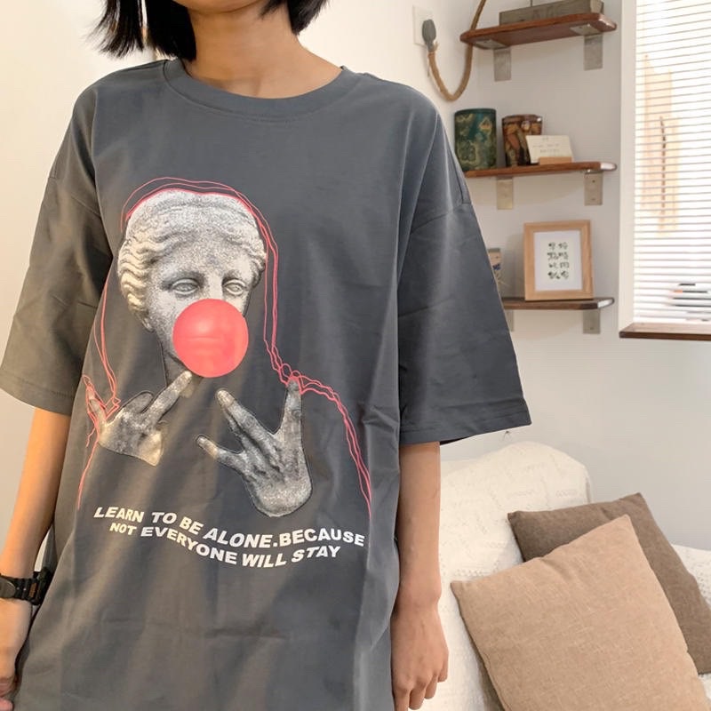 Áo thun phông nam nữ PINK tay lỡ form rộng HEATHANS Unisex