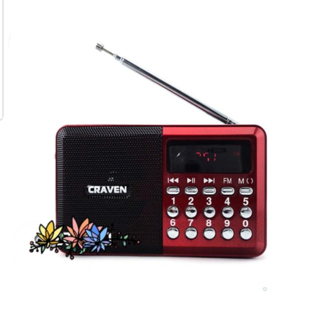 LOA NGHE NHẠC MINI, NGHE KINH PHẬT, ĐÀI FM CRAVEN CR-26
