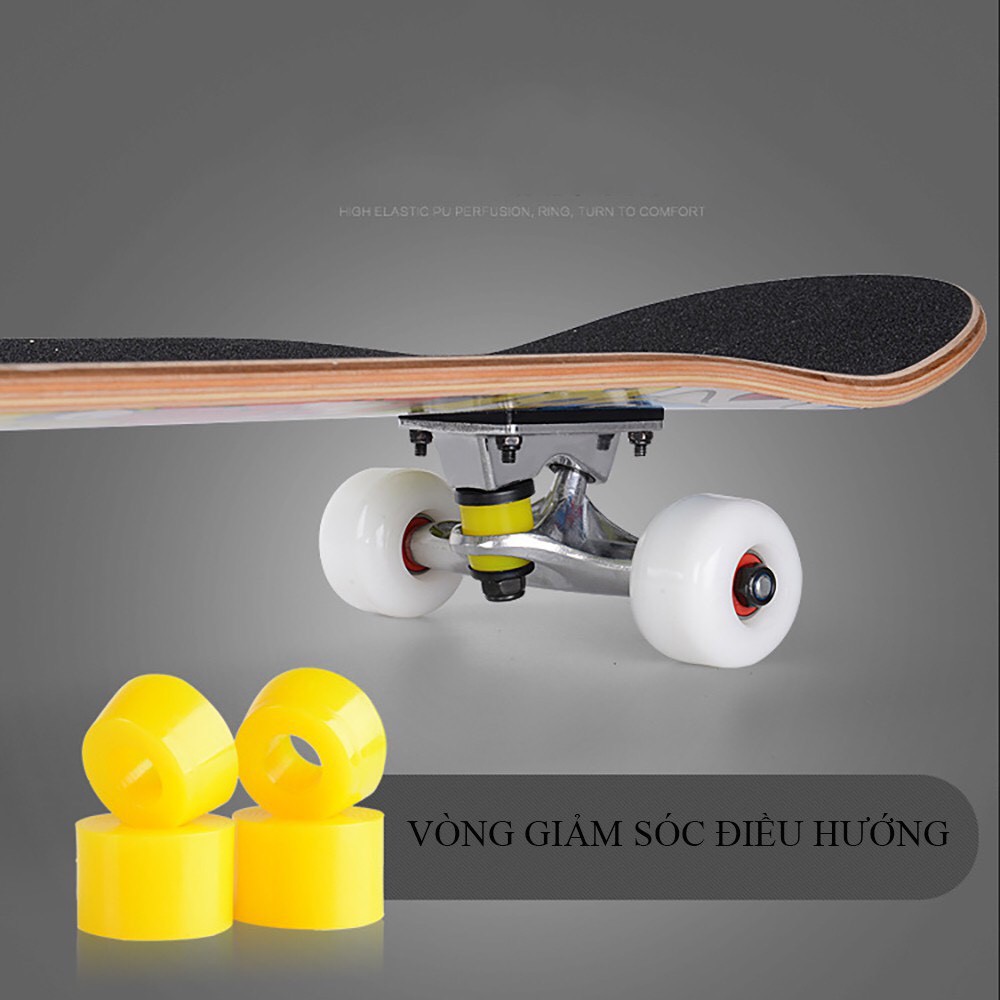 Ván trượt Skateboard mặt nhám, trượt ván, ván trượt thể thao gỗ ép 8 lớp chắc chắn.