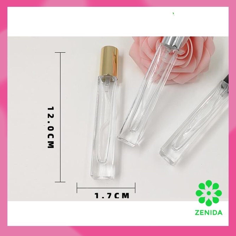 Rẻ Vô Địch Chai Chiết Nước Hoa Thuỷ Tinh 10ml Hình Trụ Vuông hàng loại 1