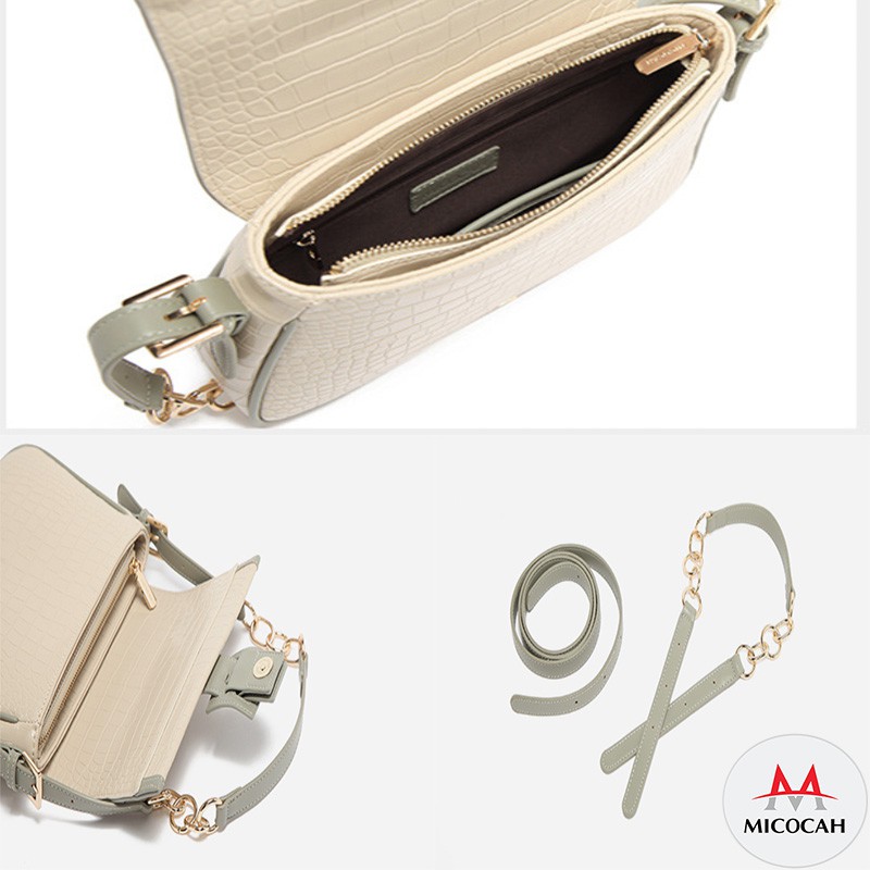 Túi Xách Nữ Đeo Chéo Kẹp Nách Chính Hãng MICOCAH Dáng Công Sở Thời Trang Phối Vân Da Rắn Siêu Đẹp MC65 | BigBuy360 - bigbuy360.vn