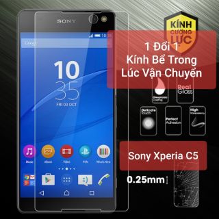 Cường lực Sony C5 phụ kiện đầy đủ