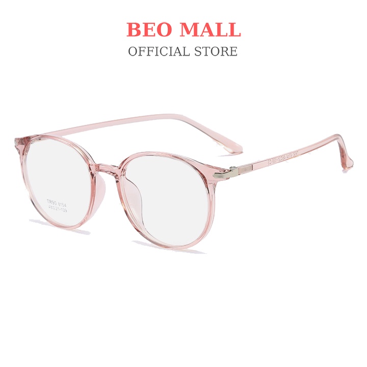 Gọng kính nữ tròn siêu đẹp BEOMALL thiết kế mềm mại và sang trọng kết hợp chất liệu bền cao cấp 8154