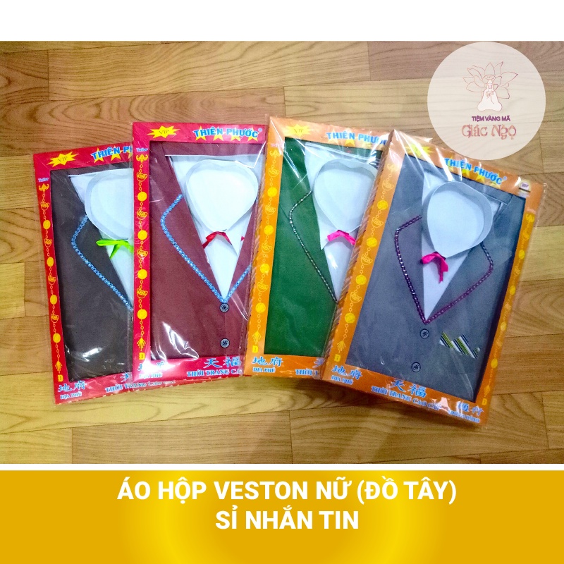 Áo Hộp VESTON NAM / NỮ Giấy Cúng VÀNG MÃ - Đồ Cúng Giá Rẻ Sỉ Lẻ