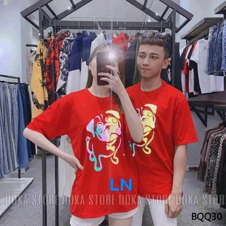 Áo phông đôi phản quang hình chó siêu kute