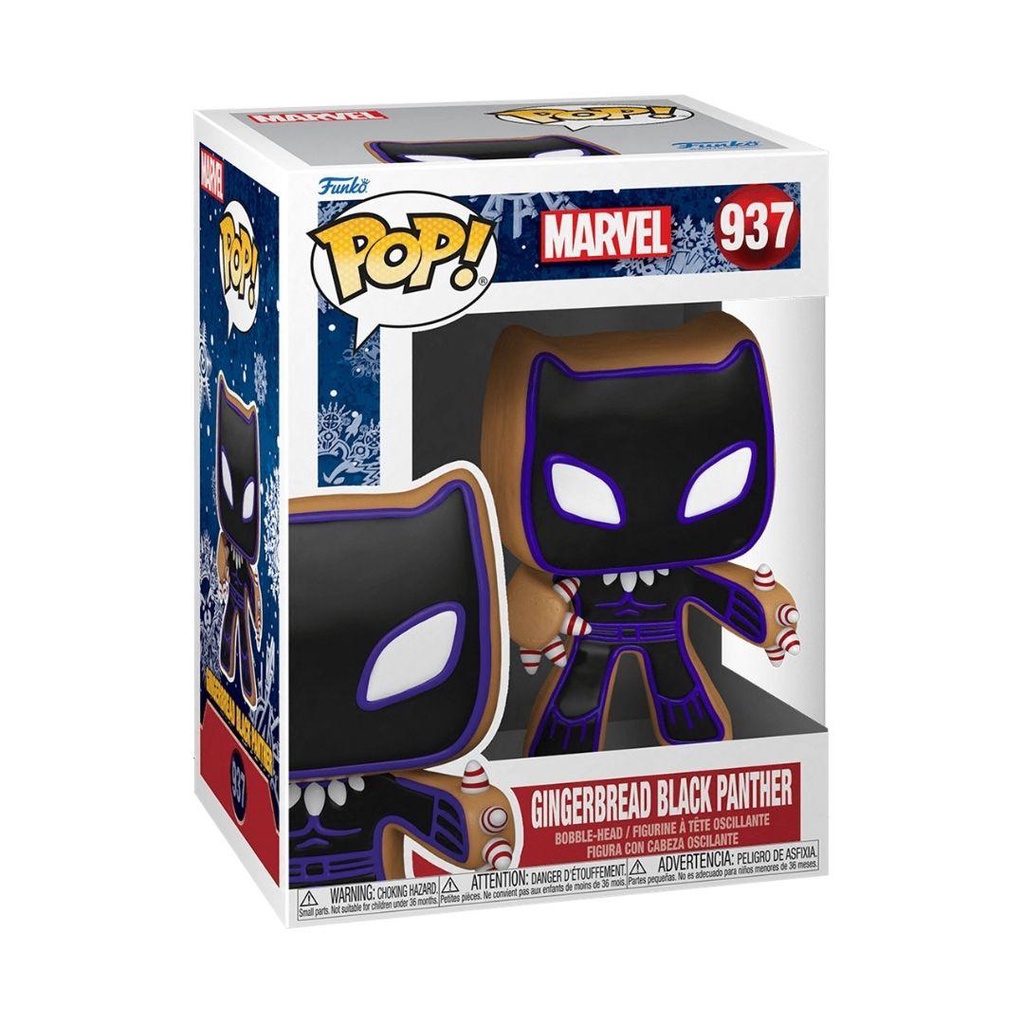 Mô hình Marvel Black Panther 10cm 937 Gingerbread Funko Pop Mô hình tĩnh Nhựa PVC CHÍNH HÃNG MỸ MVFKP01