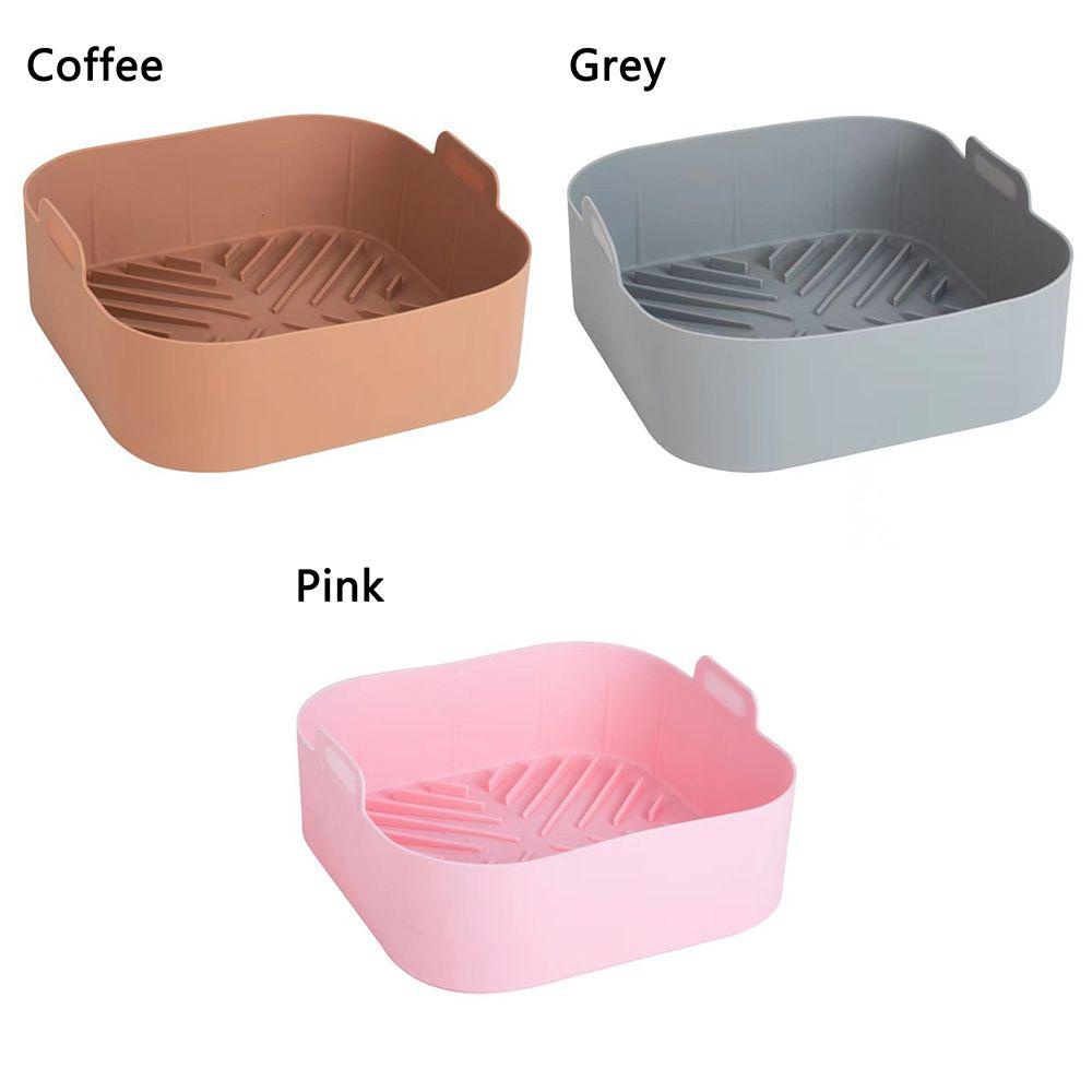 Khay Nướng Bánh Pizza Hình Vuông Bằng Silicone Tái Sử Dụng Được