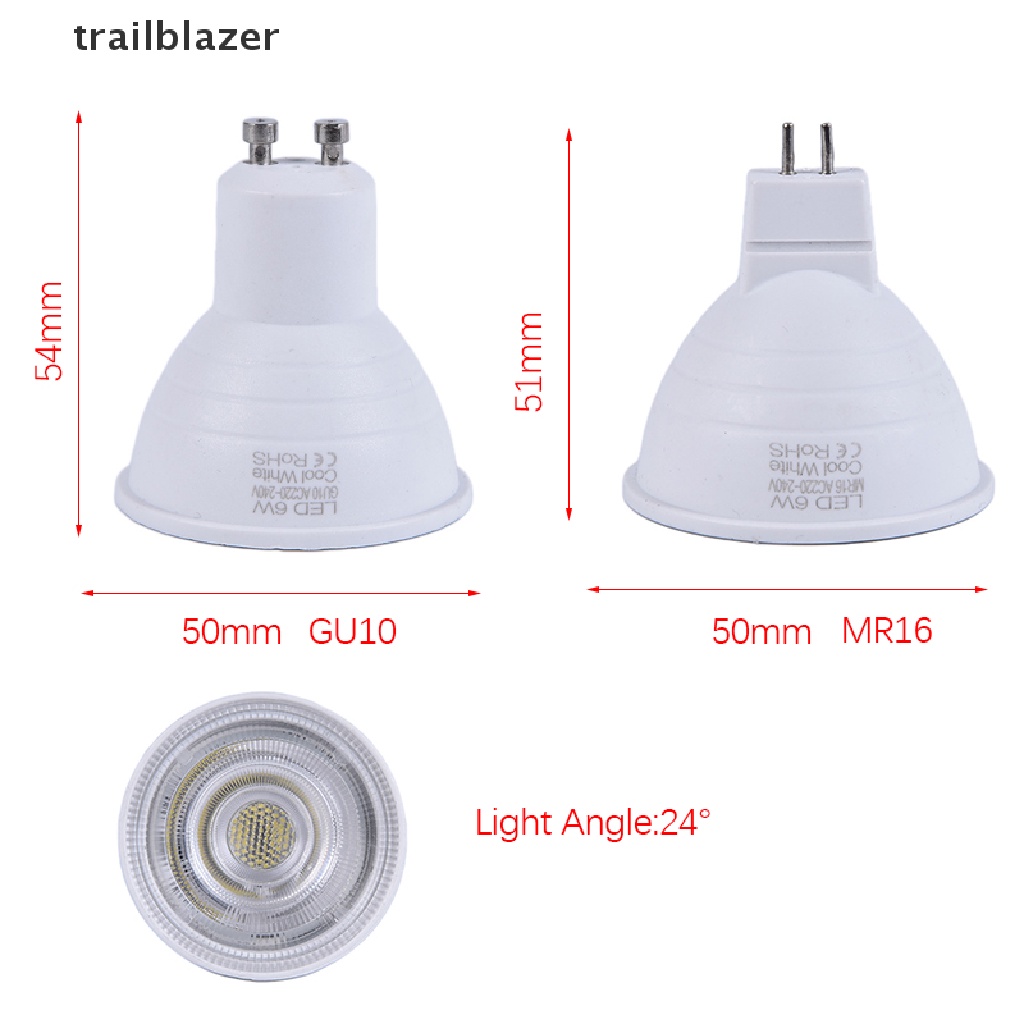 Đèn LED GU10 COB 6W MR16 220V Ánh Sáng Trắng Chất Lượng Cao