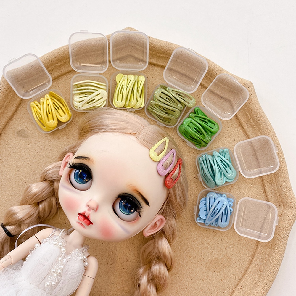 Set 10 Kẹp Tóc Kim Tuyến Màu Macaron Dễ Thương Cho Bé Gái