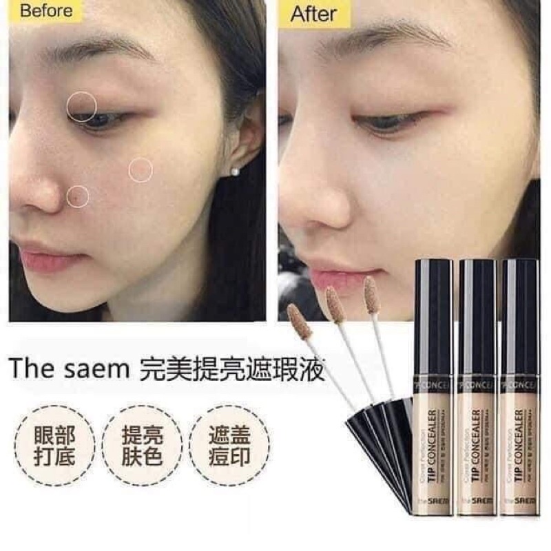 Che khuyết điểm The Saem Perfect Tip Concealer - LAMII BEAUTY