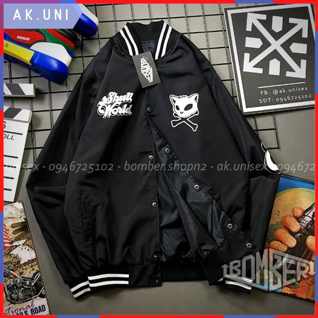 [Có ảnh thật] Áo khoác bomber Unisex style bóng chày S.CAT (hình in) (AK.U)