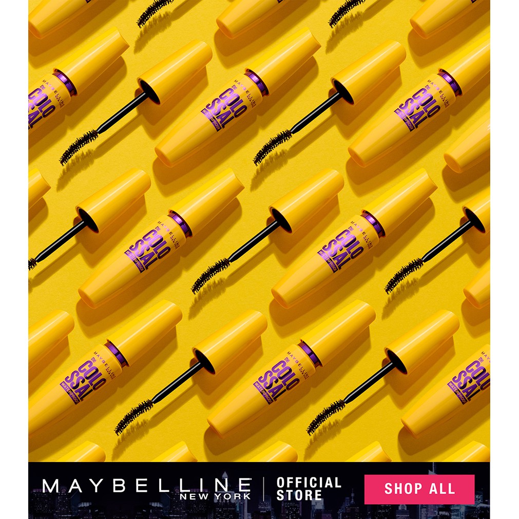 Mascara Maybelline Làm Dày Mi Gấp 10 Lần &amp; Ngăn Rụng Mi Màu Đen Mascara Colossal Waterproof Black 9.2ml