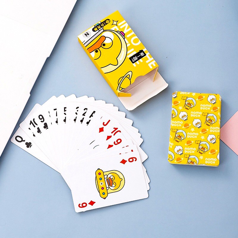 Bộ bài tây poker 52 lá hình hoạt hình kute dễ thương hình vịt Nomo duck kute