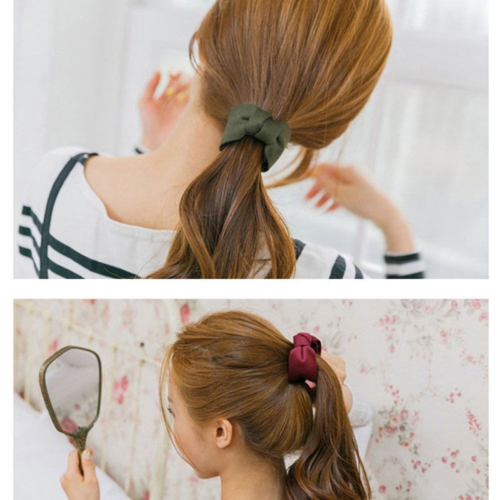 Women Hair Claw Solid Big Bows Banana Hairpins Ties Ponytail Headband Hair Clips