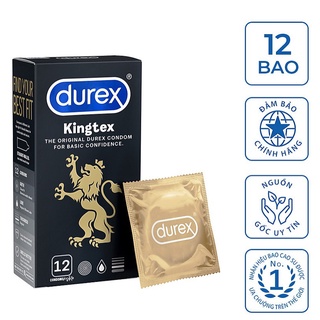 [Quà tặng không bán] Bao cao su Durex Kingtex 12 bao.