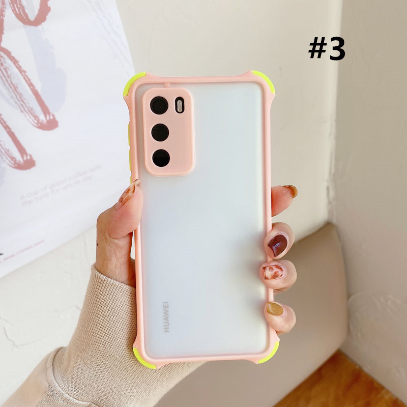 Huawei P50 P40 Pro P30 Pro P30 Lite Mate 20 Pro Mate 30 Mate 40 anti crack frosted  Soft TPU + plastic Shockproof Case Cover