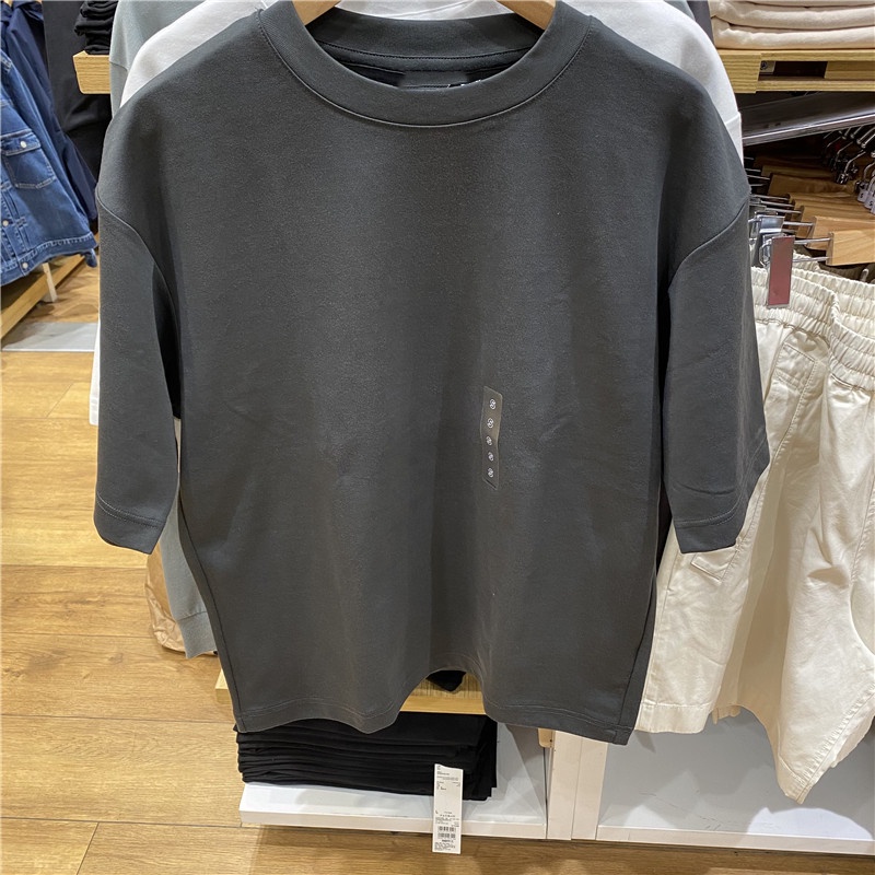 Áo Thun Ngắn Tay UNIQLO Dáng Rộng Cổ Tròn Thời Trang Xuân Hè Cho Nam Và Nữ435806