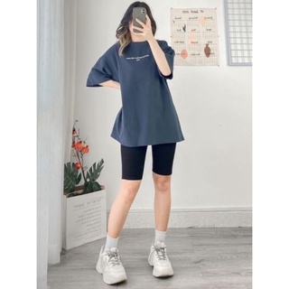 Quần legging lửng, dáng đùi, chất dày dặn siêu co dãn, mặc thoải mái.