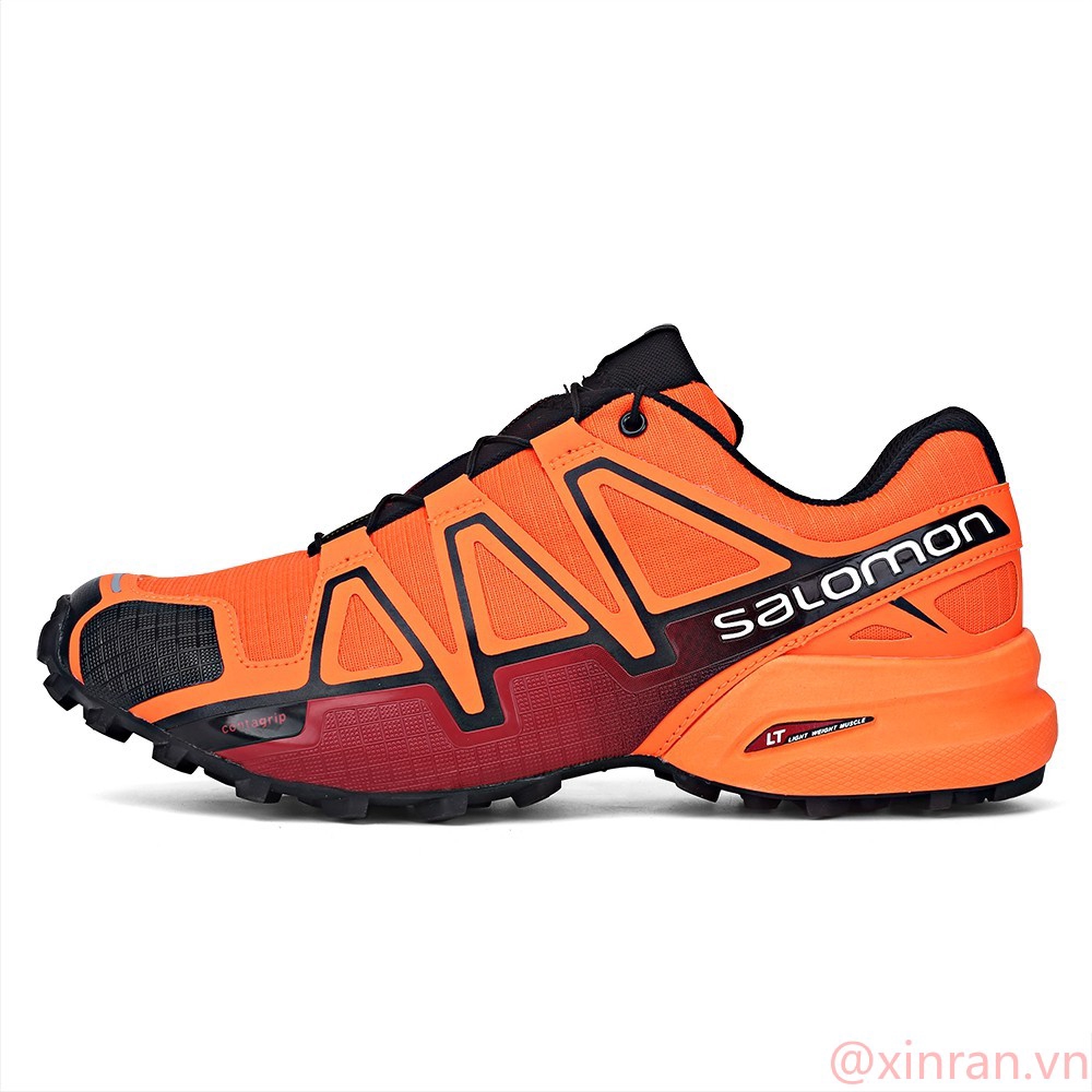 [Với hộp] Chính hãng Salomon SPEEDCROSS 4W màu cam nam ngoài trời giày thể thao thoáng khí :