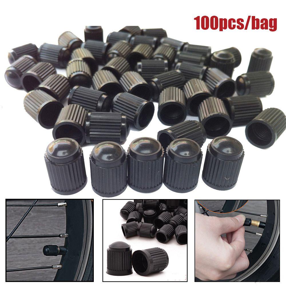 Set 100 Nắp Van Lốp Xe Hơi Thay Thế Bằng Nhựa