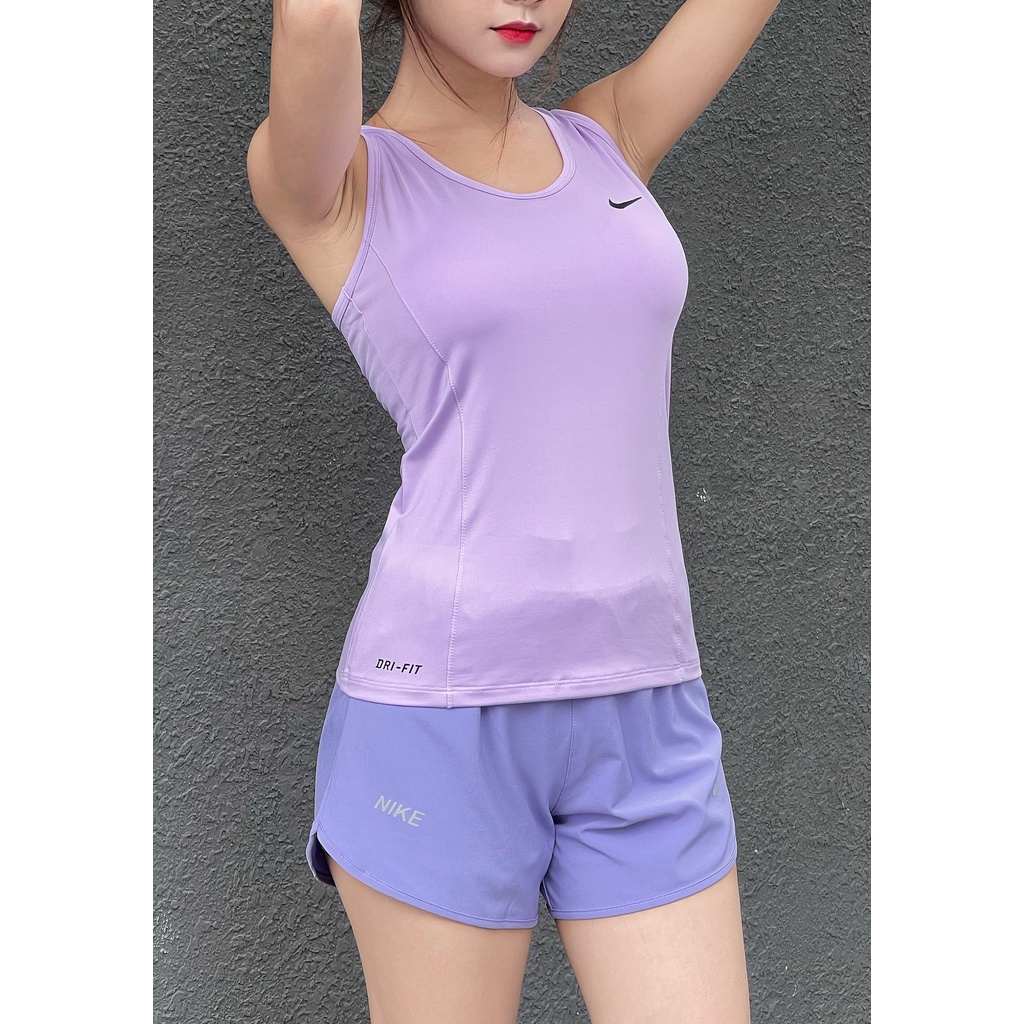 Áo Thun 3 Lỗ Tập Gym Yoga Nữ Vải Thun Lạnh Co Dãn Tốt Logo Thêu - ABL03