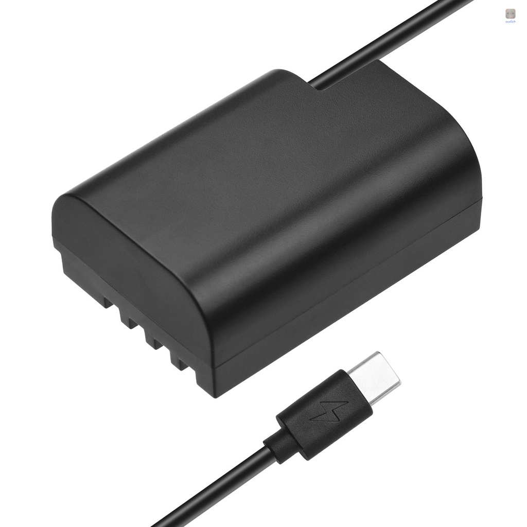 Bộ ghép nối pin giả Andoer DMW-DCC12 BLF19 với cáp điện lò xo cổng USB Type-C cho máy ảnh Panasonic Lumix DMC-GH5 GH5s