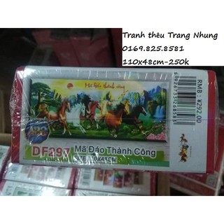 Tranh gắn đá mã đáo thành công df287 110x48cm