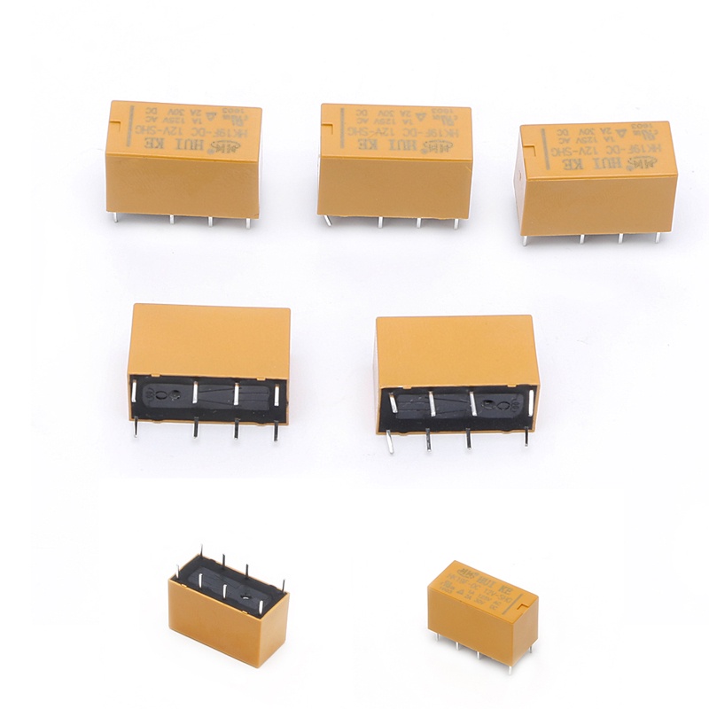 Set 5 Rơ Le Điện Tử HK19F-DC12V-SHG 1A 125V AC 2A 30V 8Pin DPDT