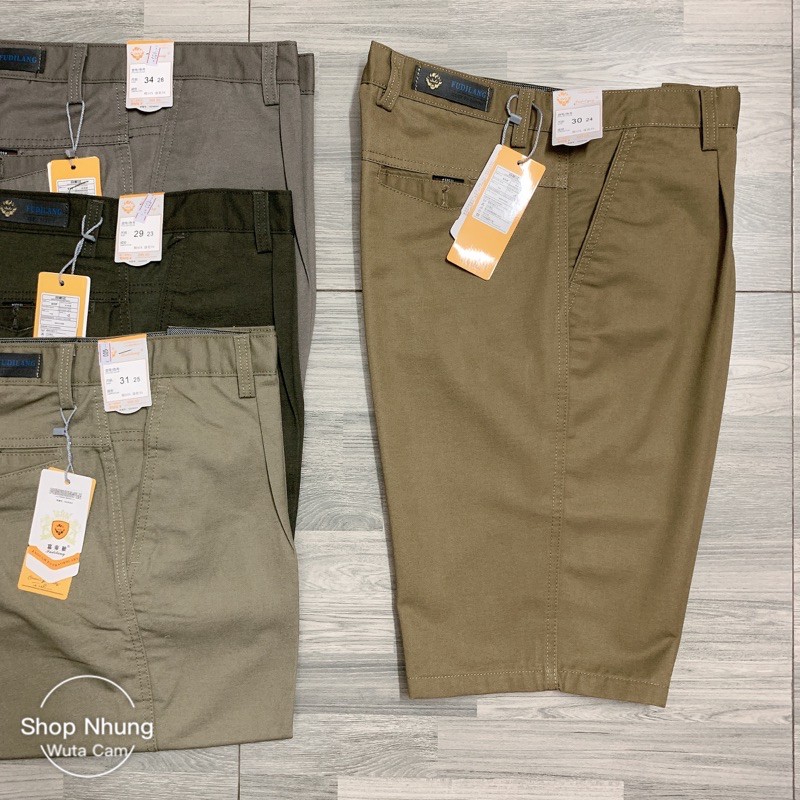Quần Ngố Kaki Nam Trung Niên ngon bổ rẻ dáng thụng túi chéo 1 Ly + Ảnh Thật