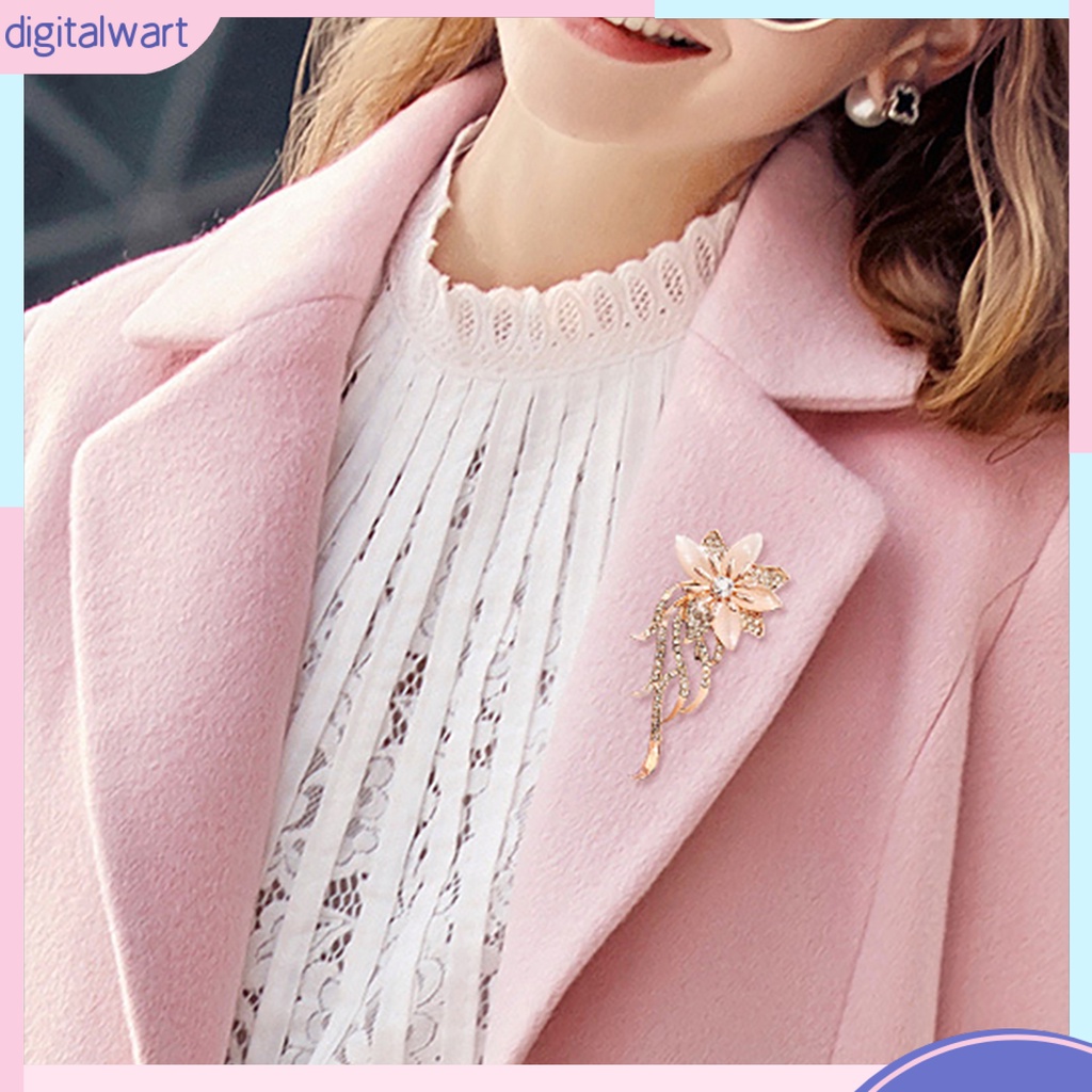 Ghim Cài Áo Hình Bông Hoa Đính Đá Sang Trọng