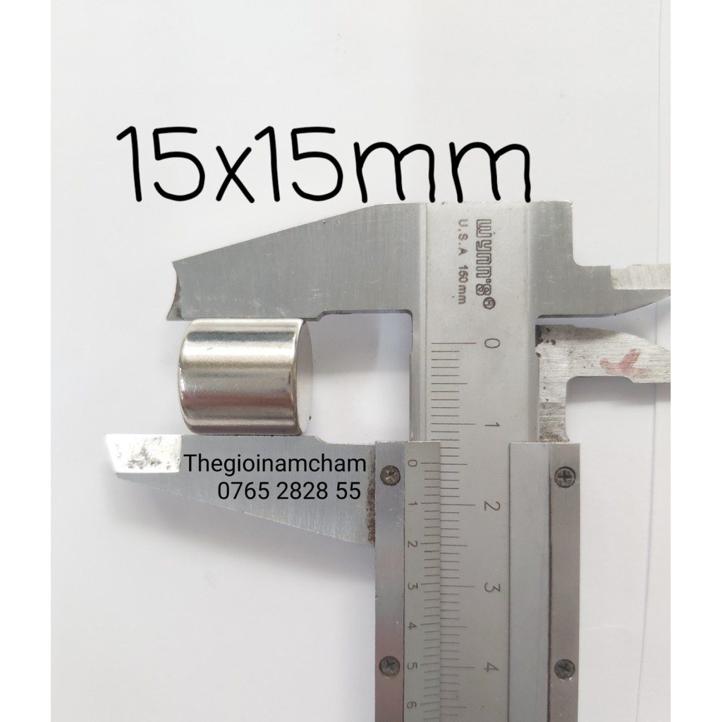 Nam châm vĩnh cửu hình trụ tròn lực siêu mạnh 15x15mm