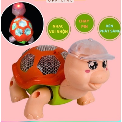 Đồ Chơi dùng Pin  Con Cua, Con Rùa, Con Thỏ, Con Lợn Có Đèn Nhấp Nháy Và Phát Nhạc