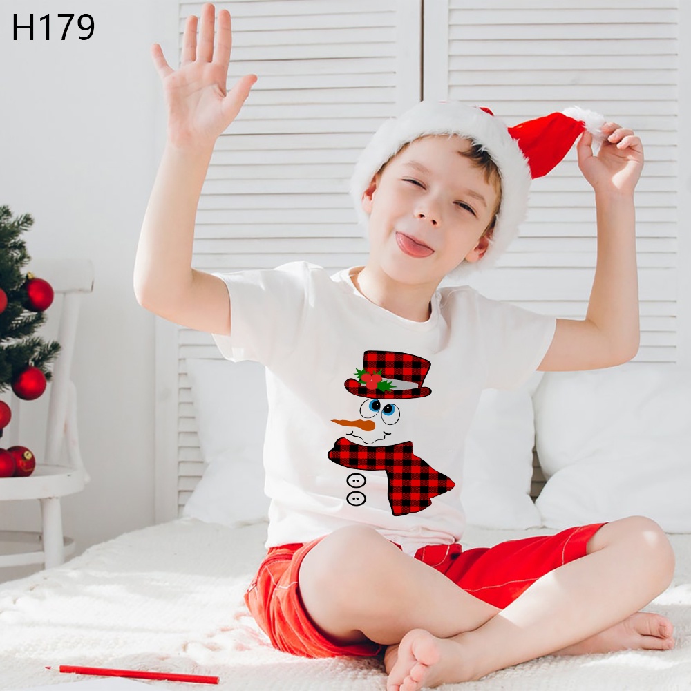 Áo Thun Tay Ngắn In Chữ happy new year Dành Cho Bé Trai Gái