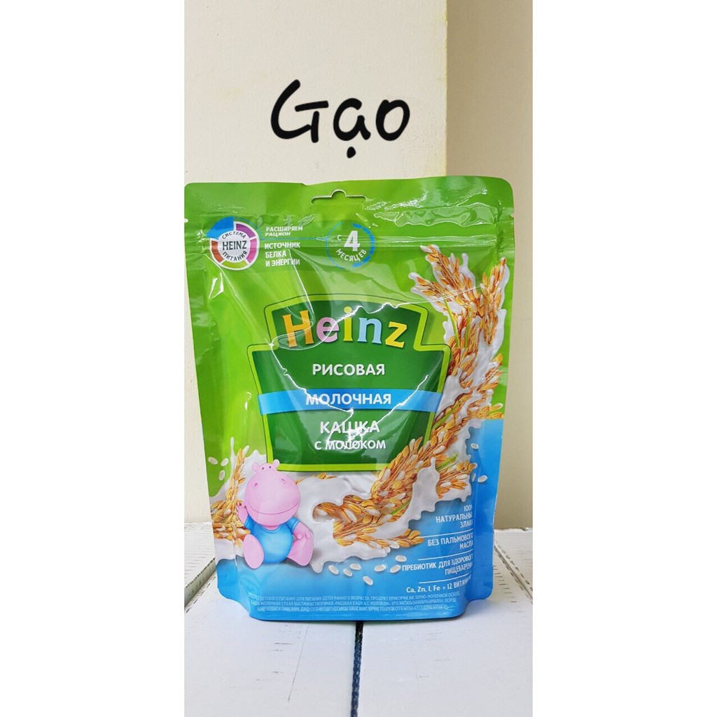 (Sỉ_ lẻ) [Date từ t5/2021] Bột ăn dặm heinz nga dạng túi 250g và dạng hộp 200g đủ vị cho bé tập ăn dặm từ 4,5,6 tháng