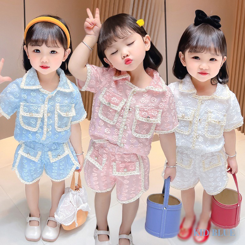 Bộ Đồ Thời Trang Mùa Hè Kiểu Hàn Quốc Dễ Thương Cho Bé Gái
