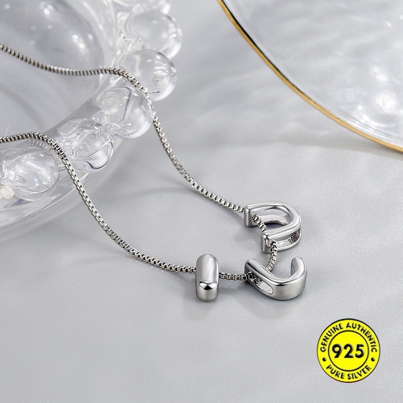 Dây Chuyền Mặt 26 Chữ Cái Tùy Chọn Phong Cách Pháp Đơn Giản Cho Cặp Đôi