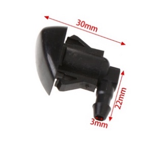 Vòi xịt nước rửa kính chắn gió co thẳng đầu phun vuông lau kiếng lái trước cần gạt xe hơi ô tô màu đen bằng nhựa mới