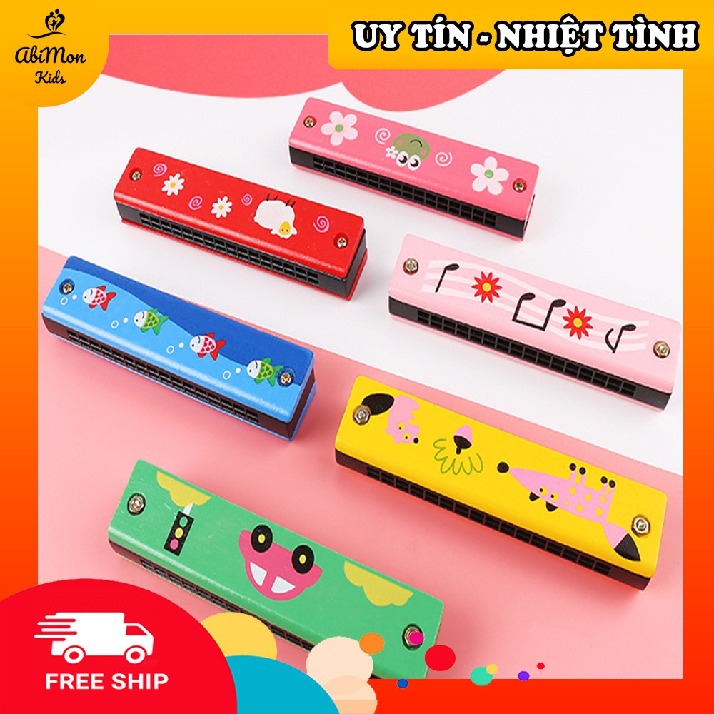 🌻 Kèn Harmonica Bằng Gỗ Cho Bé ☘️ Montessori cao cấp ✨ (Đồ chơi Gỗ - Đồ chơi Giáo Dục - An toàn - Thông minh)