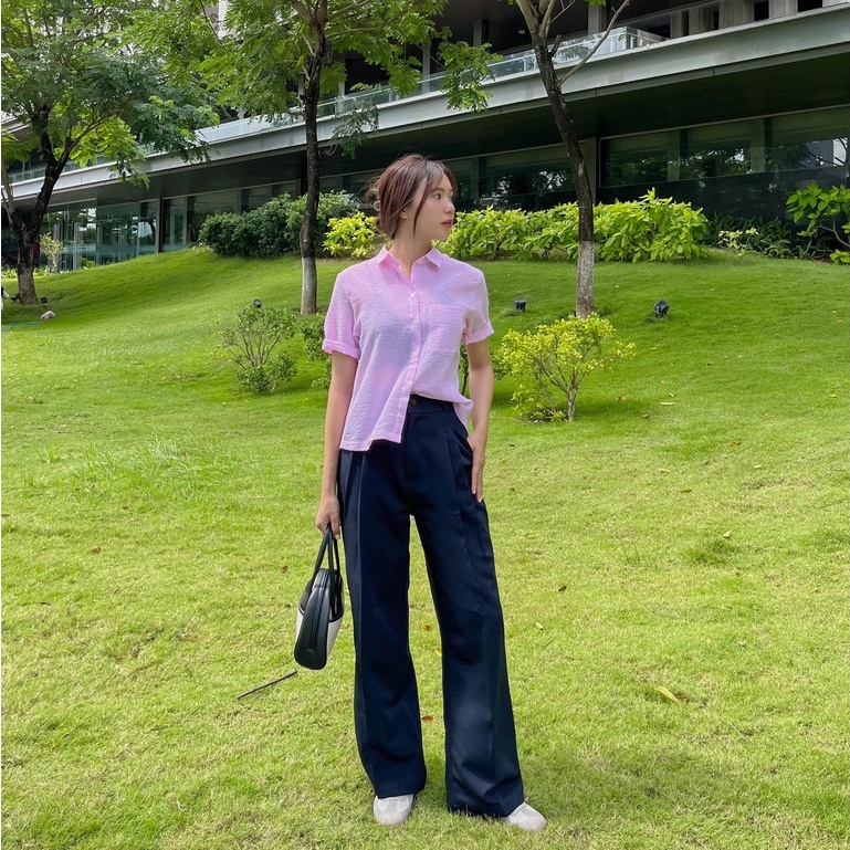 Áo sơ mi Fabric Holic tay ngắn kẻ sọc