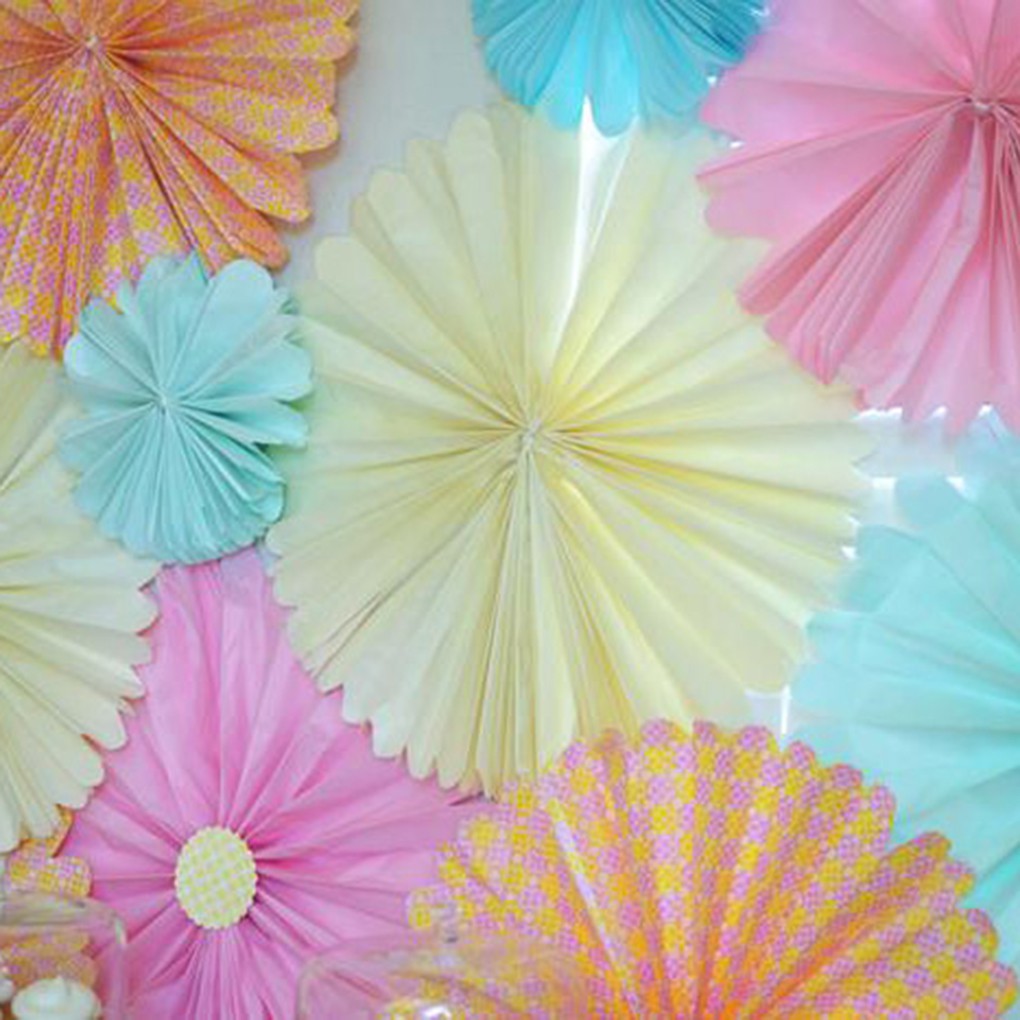 8/10/12 inches Quạt Giấy Tổ Ong Trang Trí Tiệc Đám Cưới