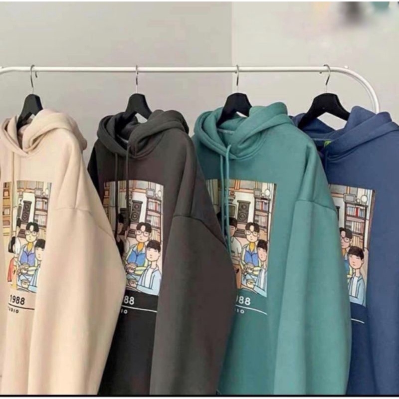 Áo Hoodie Nỉ Gia Đình 1988 Form Rộng Tay Phồng Unisex, Áo Nỉ Có Mũ Nam Nữ | BigBuy360 - bigbuy360.vn