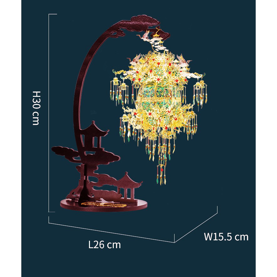 Mô hình lắp ghép kim loại 3d đèn lồngTúi thơm kèm giá treo (piececool)+tặng kèm 1 mẫu mô hình 120k tự chọn