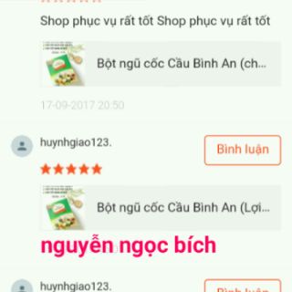 Ngũ cốc lợi sữa cầu bình an