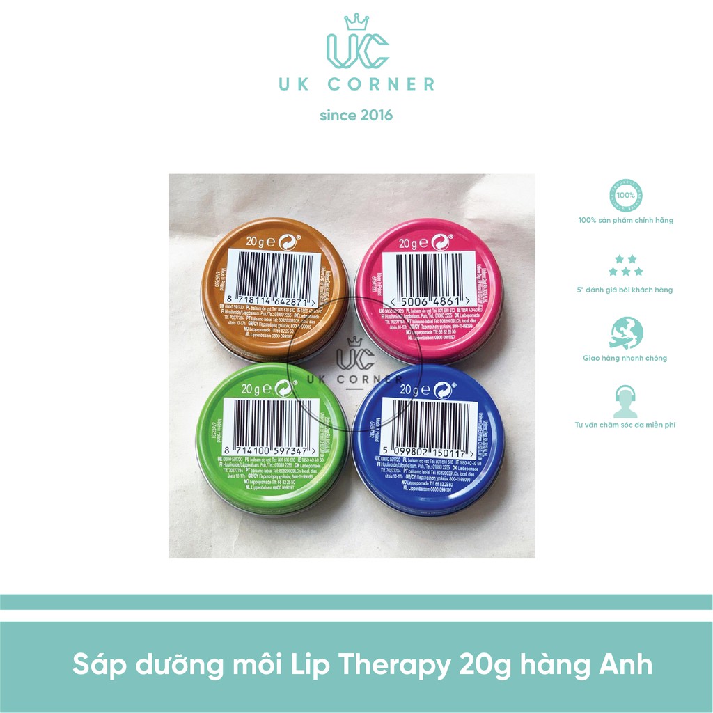 Sáp dưỡng môi Vaseline Lip Therapy 20g hàng Anh (UK)