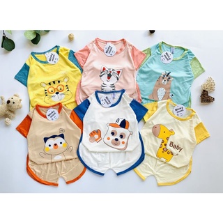 Bộ cộc tay thun lạnh Minky Mom